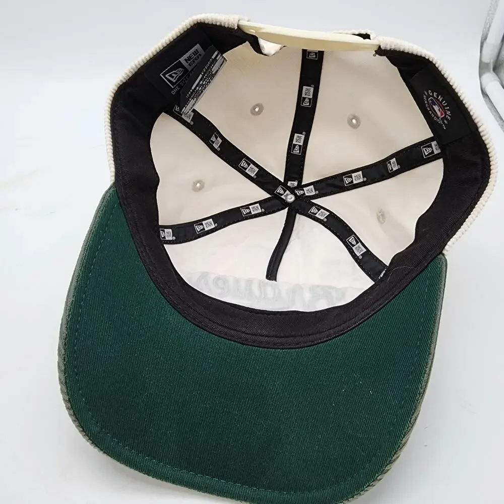 New Era Atlanta Braves Heritage Golf Corduroy Snapback Hat Cap Pre-Curved Retro